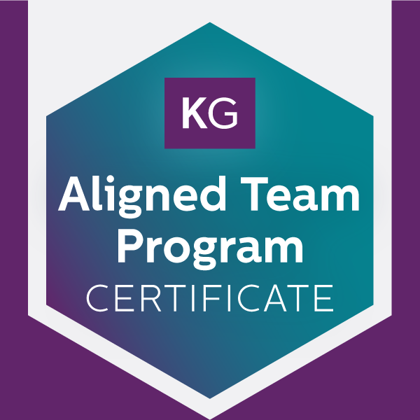 Badge representing the Aligned Team Program certificate